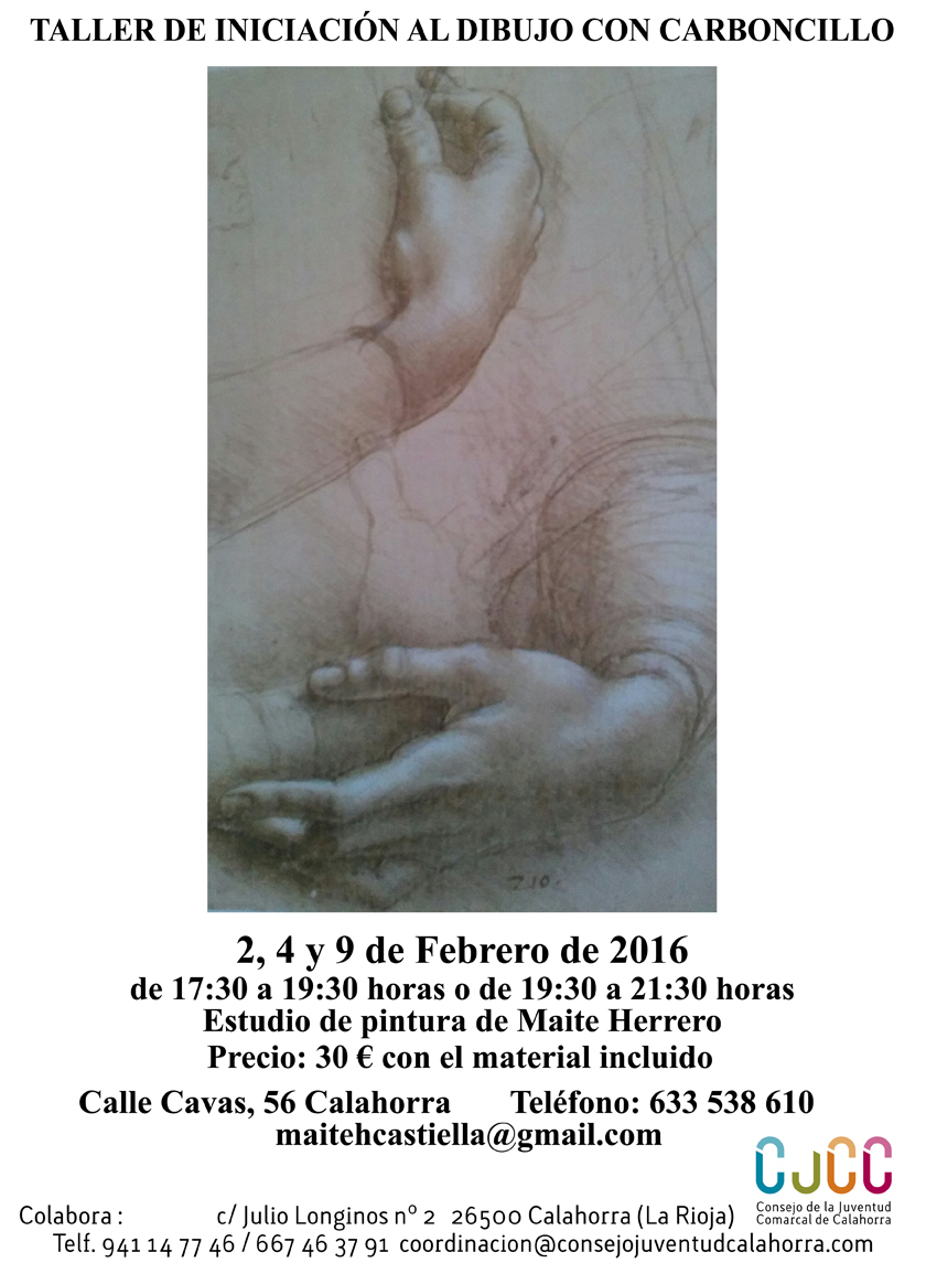 Taller iniciación al dibujo con carboncilo