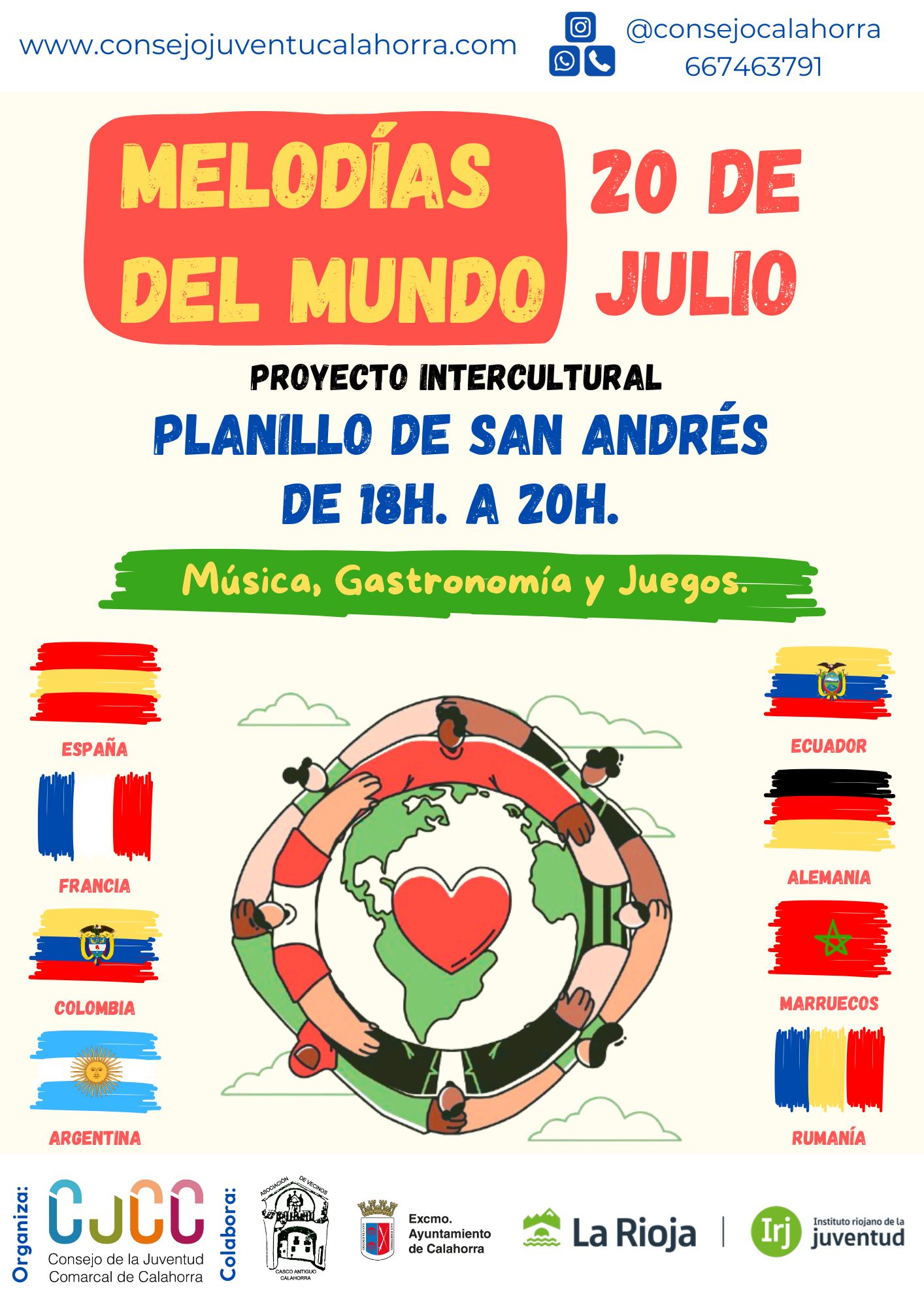 melodias del mundo cartel Cartel del curso de monitor, ocio y tiempo libre
