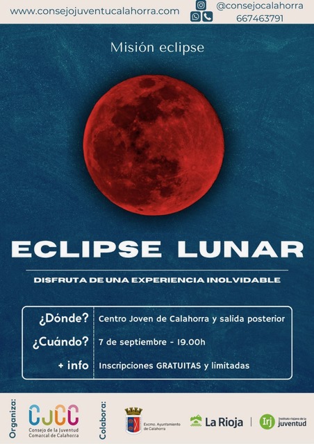 El Consejo de la Juventud Comarcal de Calahorra organiza un taller sobre el eclipse lunar este domingo