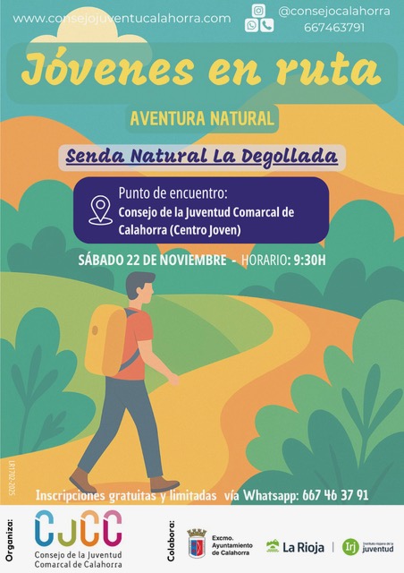 El CJCC presenta una nueva salida de “Jóvenes en Ruta” a la zona natural de la Degollada el sábado 22 de noviembre